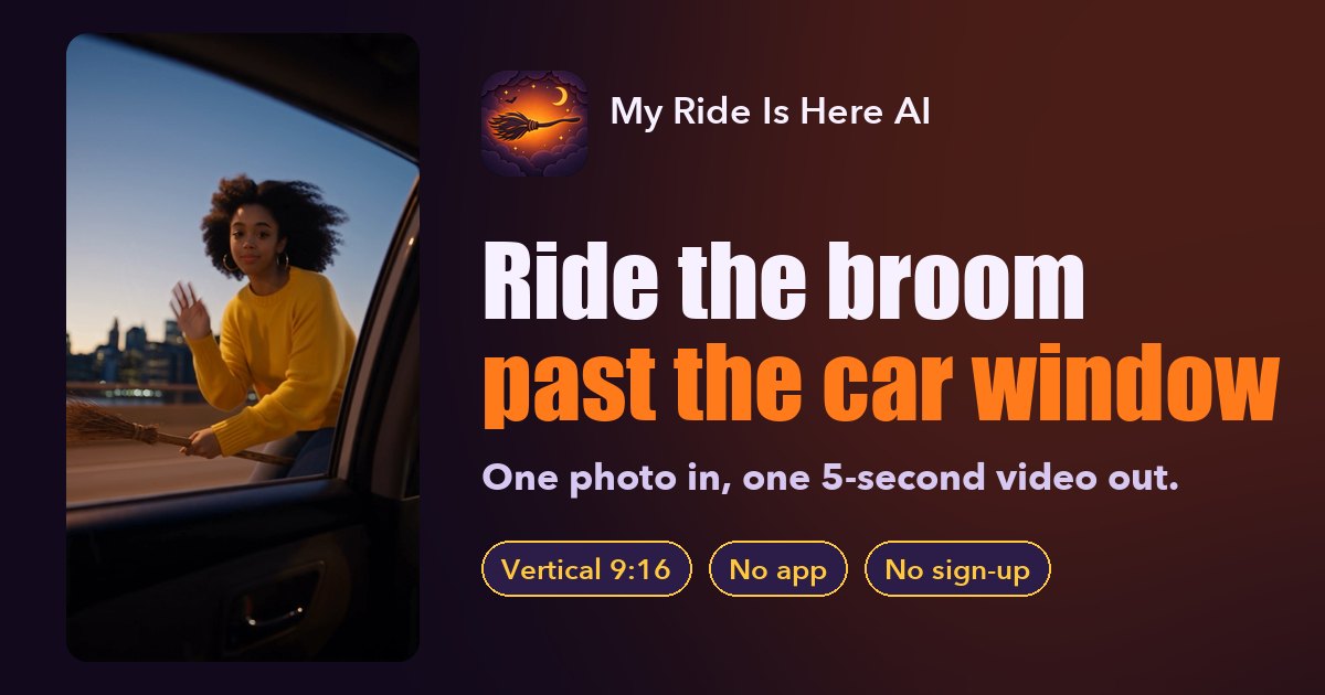 What Is the My Ride Is Here Trend? TikTok Witch Broom Meme (2026)